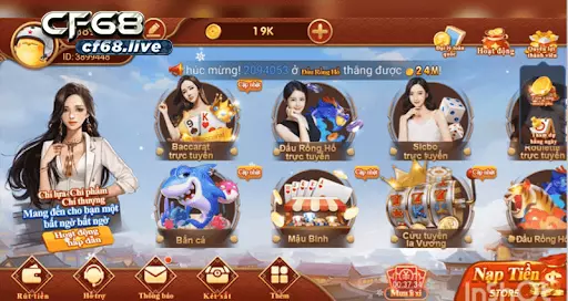 Chơi game giải trí hấp dẫn tại cf68