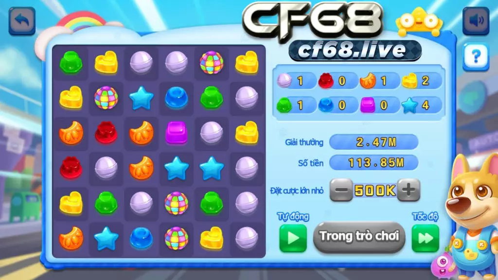 Mẹo chơi game xếp kẹo cf68