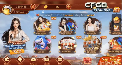 Giải trí game hay tại cf68