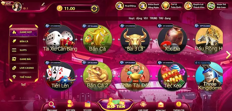 Kho game của CFun68 có những trò chơi hấp dẫn gì?