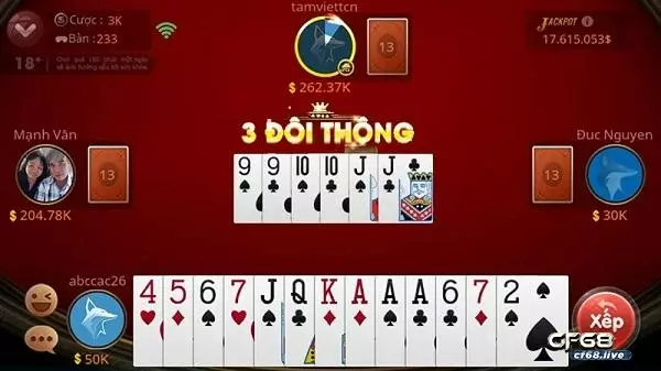 Tien lên miền Nam là một trong những game đánh bài được rất nhiều người yêu thích