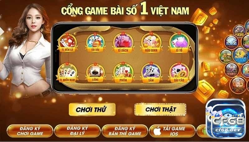 Chơi game bài đổi thưởng hấp dẫn tại CF68.DEV