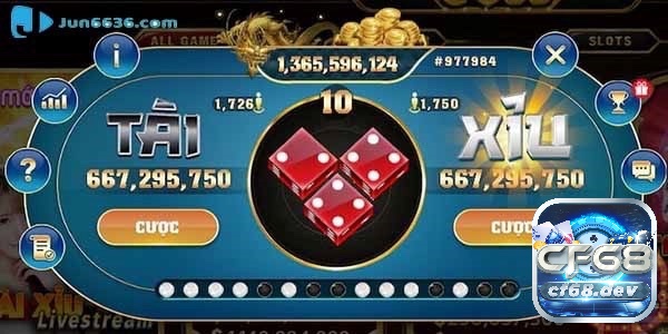 Game tài xỉu tại CF68.DEV có những đặc điểm nổi bật gì?