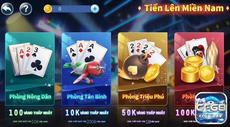 Tiến lên miền Nam cho anh em cược thủ tại CF68