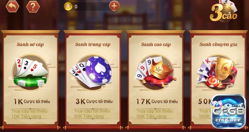 3 cào là một trong những tựa game đánh bài được yêu thích ở CF68