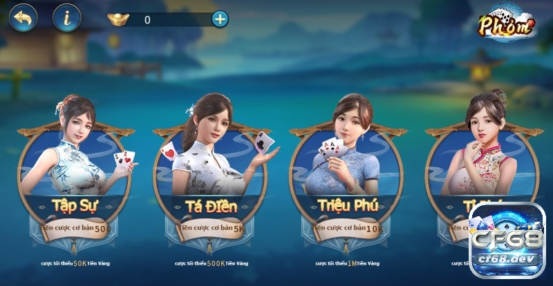 Phỏm là tựa Game bài truyền thống đã được CF68 đưa lên phiên bản trực tuyến