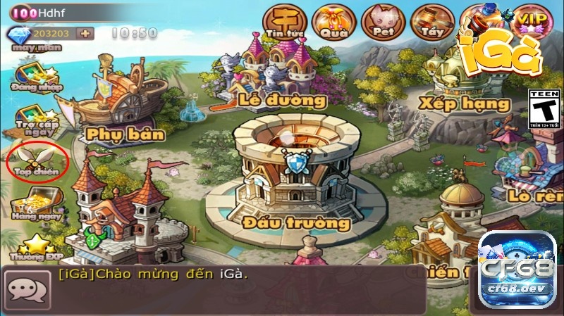 Giao diện game iGà