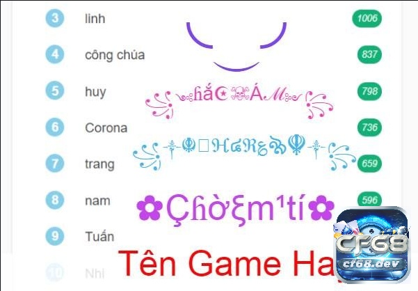 Sử dụng ký tự đặc biệt để đặt tên game giúp bạn nổi bật và thu hút sự chú ý