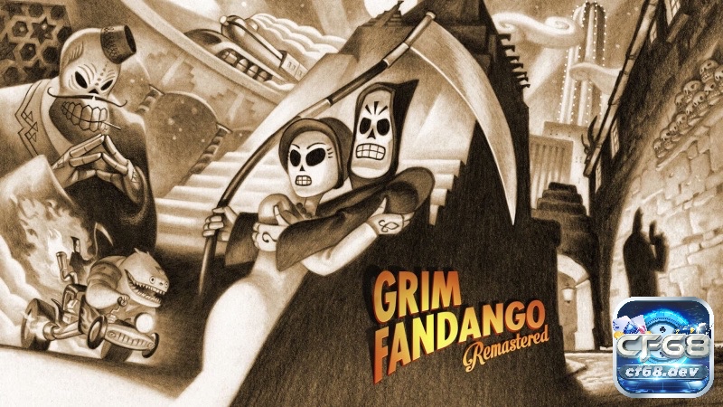 Grim Fandango Remastered nơi người chơi vào vai nhân viên của Cục Du lịch trong thế giới linh hồn thuộc Best offline mobile games