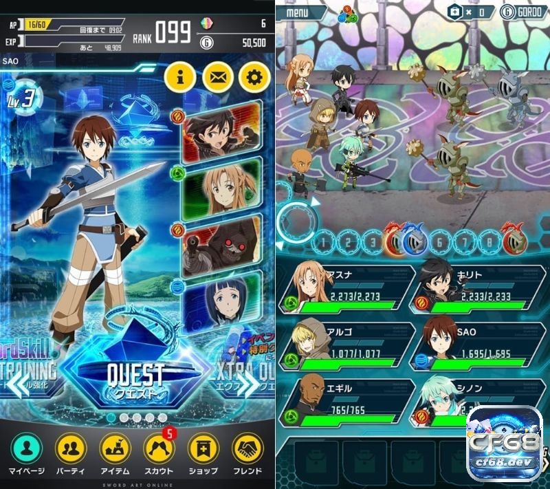 Game Sword Art Online: Code Register là một game chiến thuật đặc biệt trong dòng game SAO