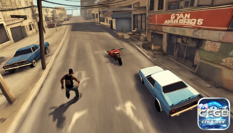 Grand Theft Auto: San Andreas- người chơi hoàn toàn bị thu hút vào các cuộc rượt đuổi và đấu súng hoành tráng